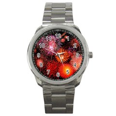 Fireworks Stainless Steel Sports Watch (round)