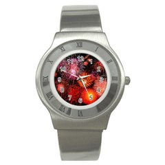 Fireworks Stainless Steel Watch (round)