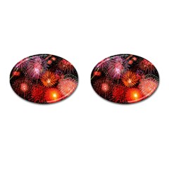 Fireworks Oval Cuff Links