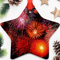 Fireworks Twin-sided Ceramic Ornament (star)