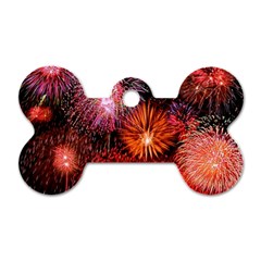 Fireworks Single-sided Dog Tag (bone)