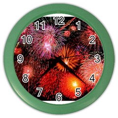 Fireworks Colored Wall Clock