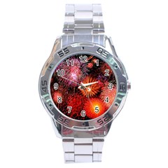 Fireworks Stainless Steel Analogue Watch (round)