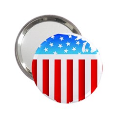 Usa Flag Map Handbag Mirror by level3101