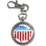 USA Flag Map Key Chain & Watch Front