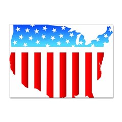 Usa Flag Map 10 Pack A4 Sticker by level3101