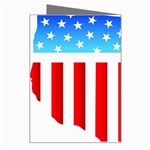 USA Flag Map Large Greeting Card Right