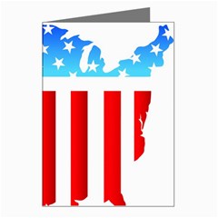 Usa Flag Map 8 Pack Large Greeting Card