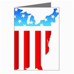 USA Flag Map 8 Pack Large Greeting Card Left