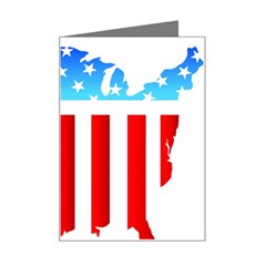 Usa Flag Map Small Greeting Card