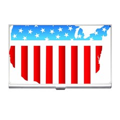 Usa Flag Map Business Card Holder