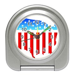 Usa Flag Map Desk Alarm Clock by level3101