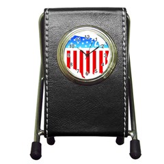 Usa Flag Map Stationery Holder Clock