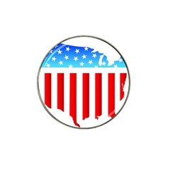 Usa Flag Map 4 Pack Golf Ball Marker (for Hat Clip)