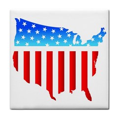 Usa Flag Map Face Towel