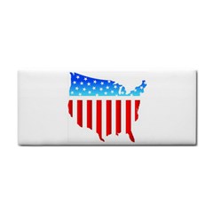 Usa Flag Map Hand Towel