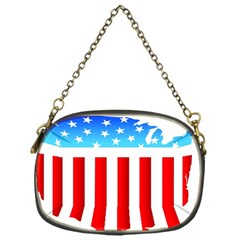 Usa Flag Map Single-sided Evening Purse by level3101