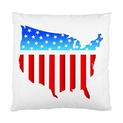 Usa Flag Map Single-sided Cushion Case by level3101