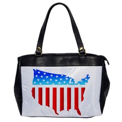 Usa Flag Map Single-sided Oversized Handbag by level3101