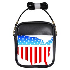 Usa Flag Map Kids’’ Sling Bag