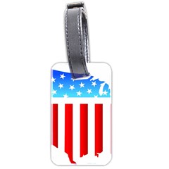 Usa Flag Map Twin-sided Luggage Tag