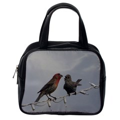 Chit Chat Birds Single-sided Satchel Handbag by tammystotesandtreasures