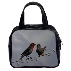 Chit Chat Birds Twin-sided Satched Handbag by tammystotesandtreasures