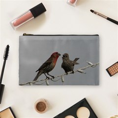 Chit Chat Birds Medium Makeup Purse by tammystotesandtreasures