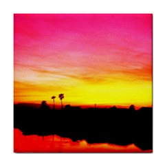 Pink Sunset Ceramic Tile by tammystotesandtreasures