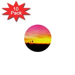 Pink Sunset 10 Pack Mini Button (Round) Front