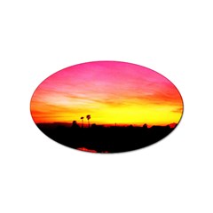 Pink Sunset Sticker (oval)