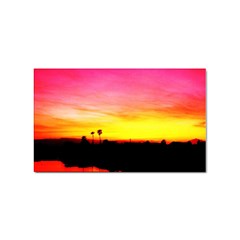 Pink Sunset Sticker (rectangle) by tammystotesandtreasures