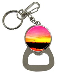 Pink Sunset Key Chain With Bottle Opener by tammystotesandtreasures