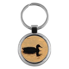 Lone Duck Key Chain (round) by tammystotesandtreasures