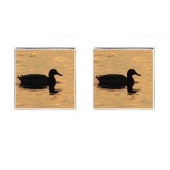 Lone Duck Square Cuff Links by tammystotesandtreasures