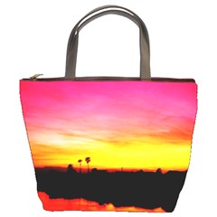 Pink Sunset Bucket Handbag