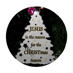 Jesus Is The Reason Twin-sided Ceramic Ornament (round) by tammystotesandtreasures