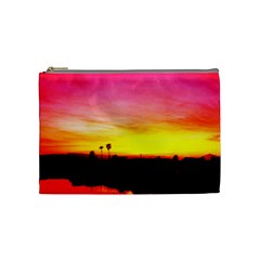 Pink Sunset Medium Makeup Purse by tammystotesandtreasures