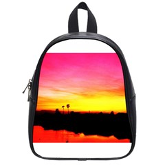 Pink Sunset Small School Backpack