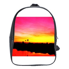 Pink Sunset Large School Backpack