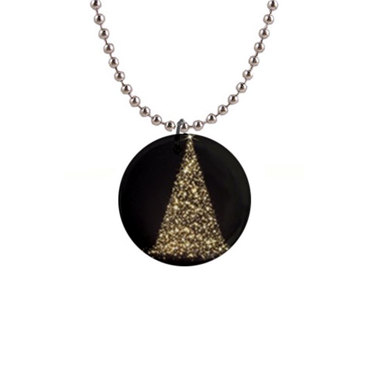 Christmas Tree Sparkle Jpg Mini Button Necklace