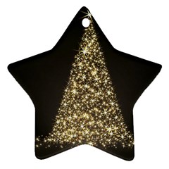 Christmas Tree Sparkle Jpg Twin-sided Ceramic Ornament (star) by tammystotesandtreasures