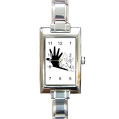 Rabbit Hand Shadow Classic Elegant Ladies Watch (rectangle) by rabbithandshadow