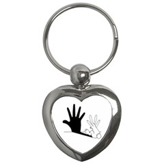 Rabbit Hand Shadow Key Chain (heart) by rabbithandshadow