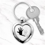 Rabbit Hand Shadow Key Chain (Heart) Front