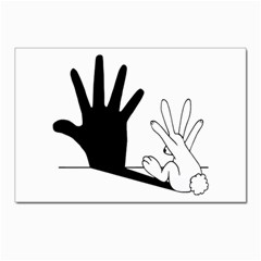 Rabbit Hand Shadow 10 Pack Small Postcard by rabbithandshadow