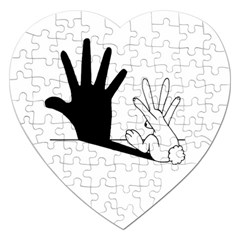 Rabbit Hand Shadow Jigsaw Puzzle (heart) by rabbithandshadow