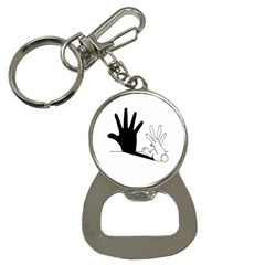 Rabbit Hand Shadow Key Chain With Bottle Opener by rabbithandshadow