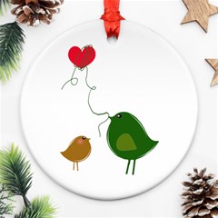 Love Birds Ceramic Ornament (round) by LoveBirds