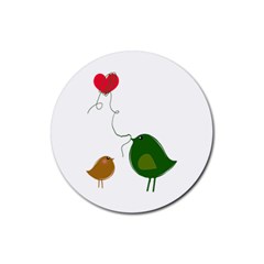 Love Birds Rubber Drinks Coaster (round) by LoveBirds